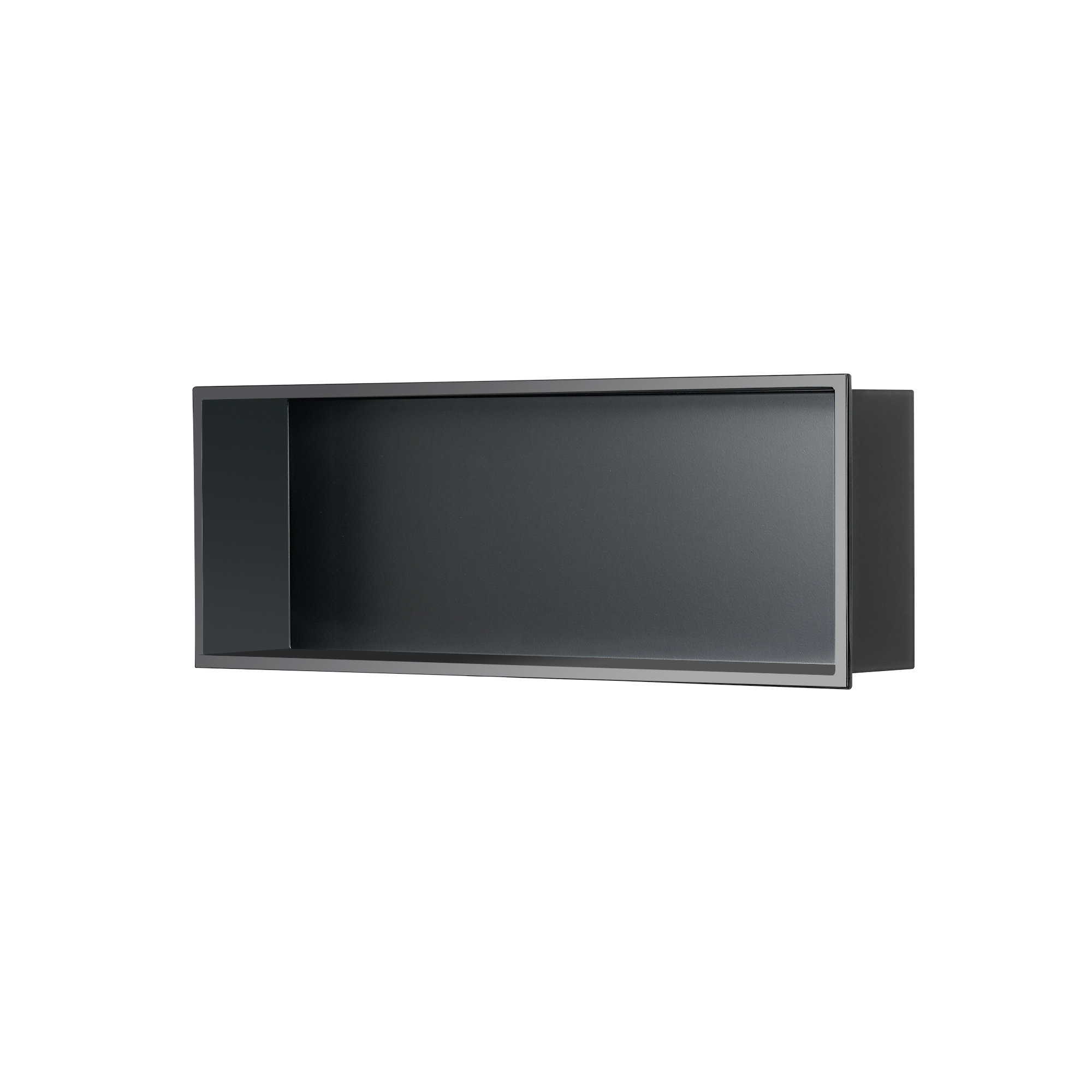Latitude Run® 24" Shower Niche Shelf Stainless Steel 18 Gauge Black ...